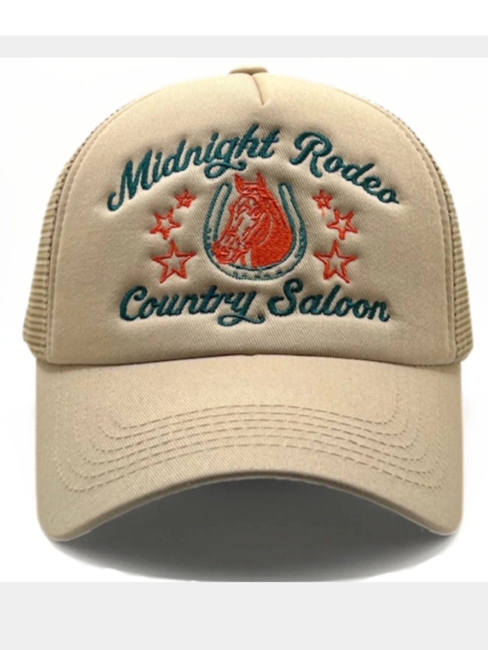 Worn West Midnight Rodeo Country Saloon Western Cowgirl/Cowboy Trucker Hat OS